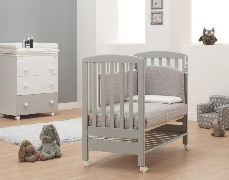 Multifunkční mini postýlka Italbaby B.Side šedá